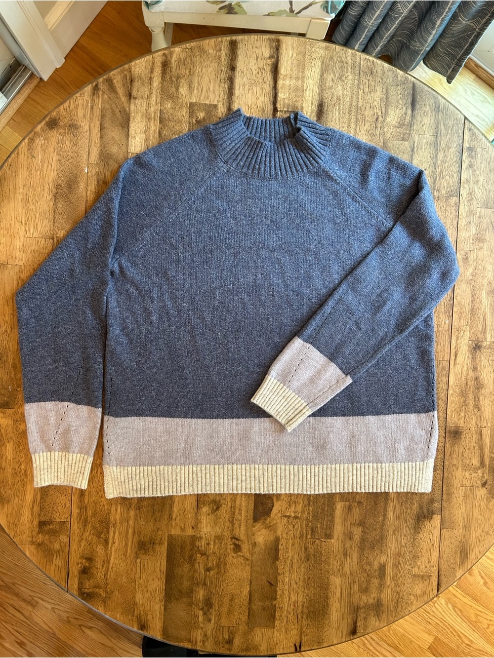 Fat Face Colorblock Turtleneck Sweater